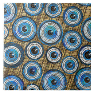 Evil Eye Mosaic Tile Pattern