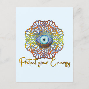 Evil Eye Mystical Celestial Third Eye Energy  Postcard