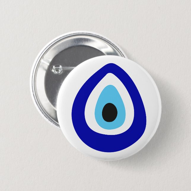 Evil Eye Nazar Amulet 6 Cm Round Badge (Front & Back)