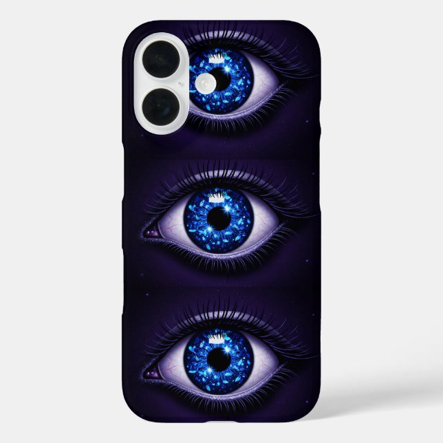 Evil Eye on Dark Glitter Canvas Case-Mate iPhone Case (Back)