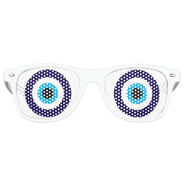 Evil Eye party shades Blue Mati sunglasses (Front)