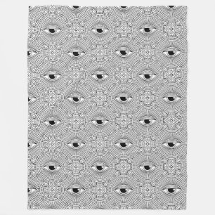Evil Eye Pattern Fleece Blanket
