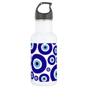 Evil Eye Pattern, Greek Eye, Turkish Eye, Nazar 532 Ml Water Bottle