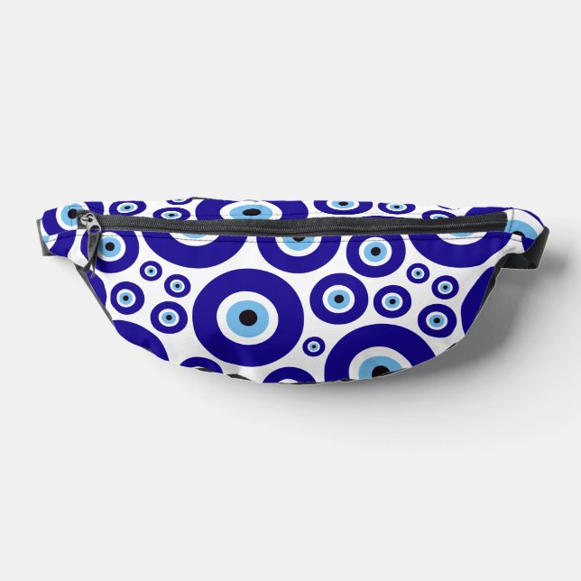 Evil Eye Pattern, Greek Eye, Turkish Eye, Nazar Bum Bags (Lay Down)