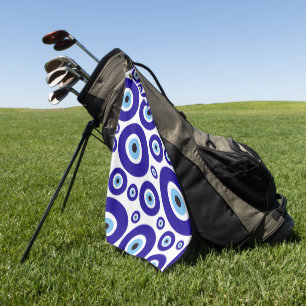 Evil Eye Pattern, Greek Eye, Turkish Eye, Nazar Golf Towel