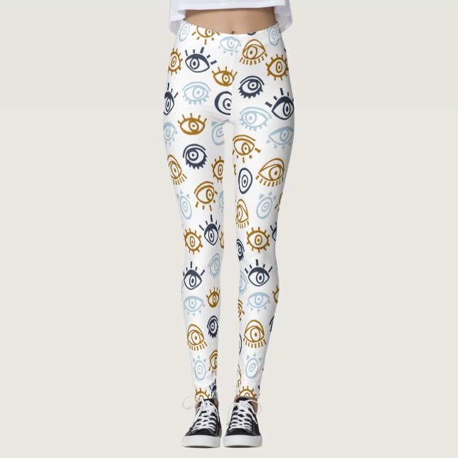 Evil Eye Pattern Leggings (Front)