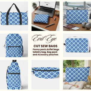 Evil Eye Pattern Print Cut Sew Bag