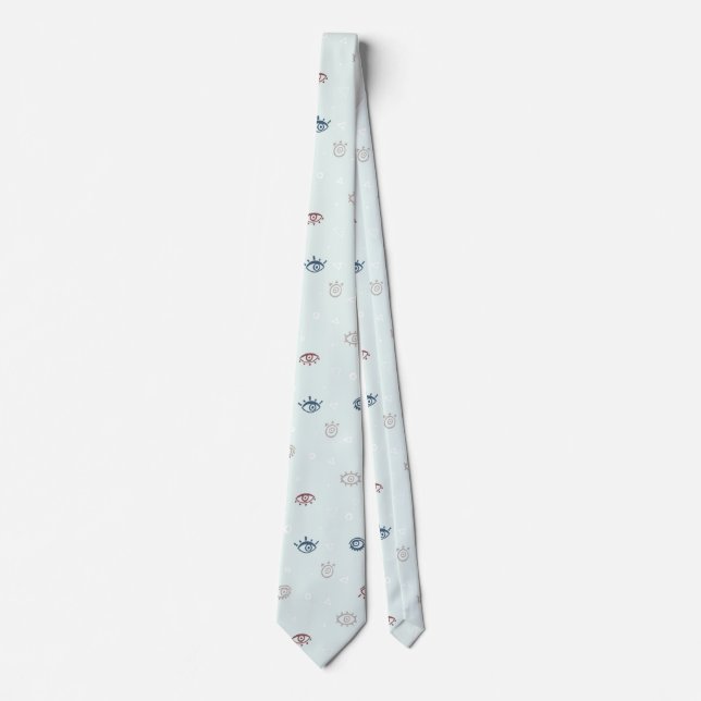 Evil Eye Pattern Tie (Front)