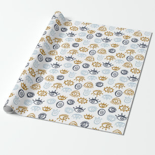 Evil Eye Pattern Wrapping Paper