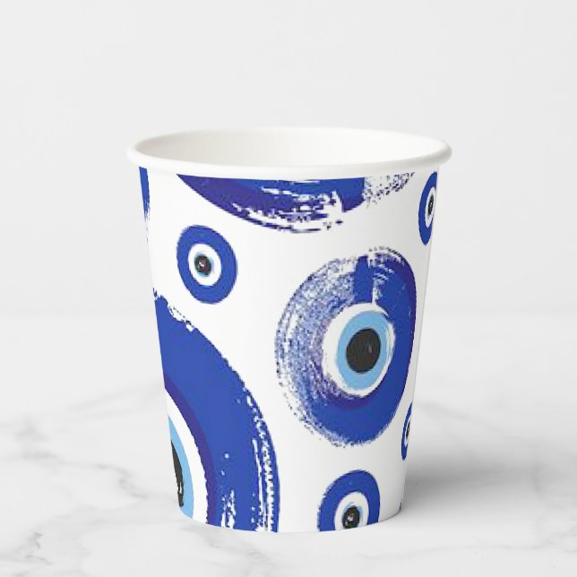 EVIL eye printed paper cups (Back)