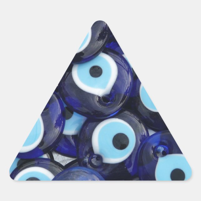 Evil Eye protection Amulets Triangle Sticker (Front)