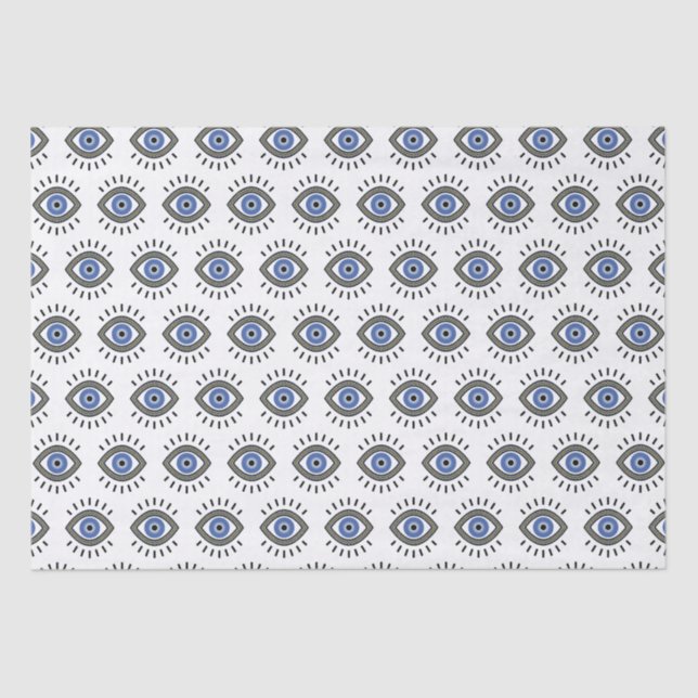 Evil eye protection bead amulet  tissue paper (Front)