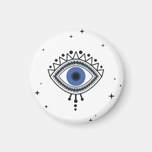 Evil eye protection ethnic talisman magic blue eye magnet