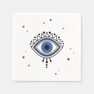 Evil eye protection ethnic talisman magic symbol napkin