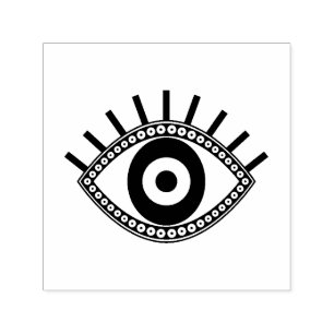 Evil eye protection ethnic talisman symbol self-inking stamp