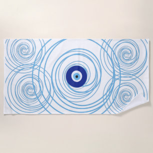 Evil Eye Protection Spiral Summer Beach Towel