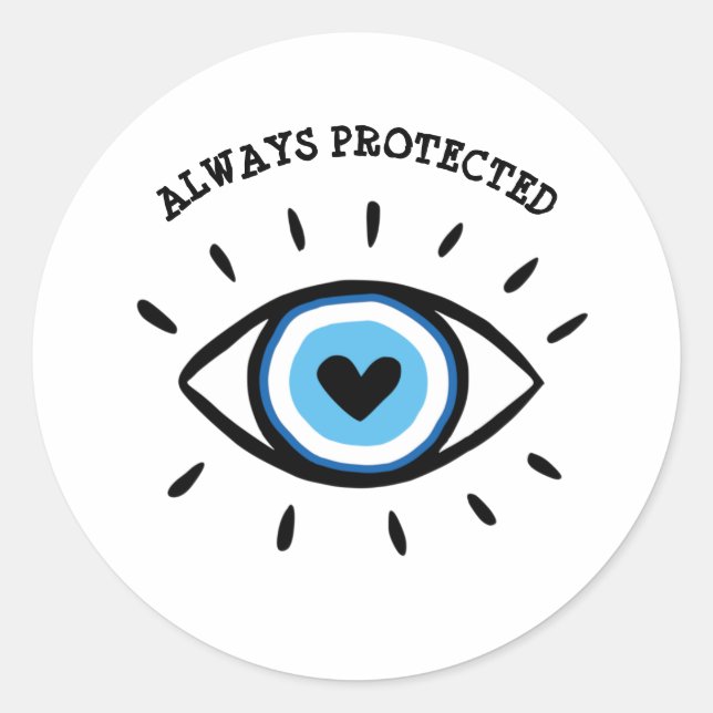 Evil Eye Spiritual Aesthetic Esoteric Mystical Classic Round Sticker (Front)