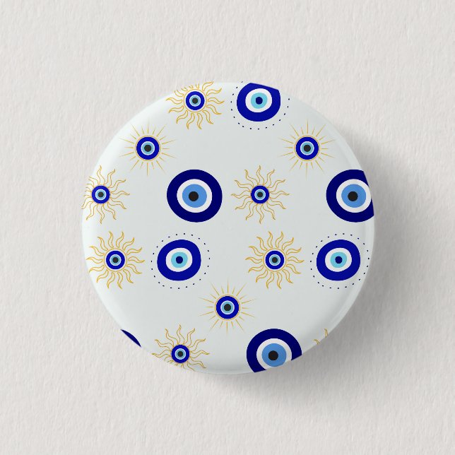 Evil Eye Symbol 3 Cm Round Badge (Front)