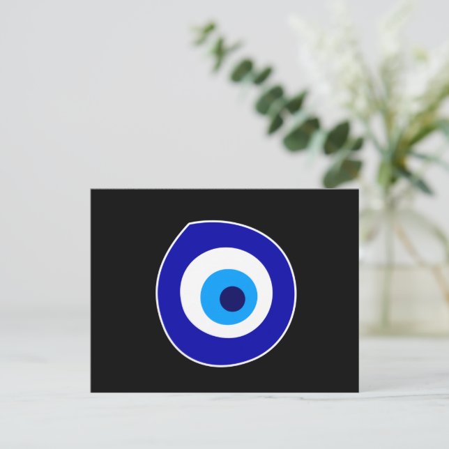 Evil eye symbol postcard (Standing Front)