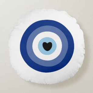 Evil Eye Symbol Protection Round Cushion