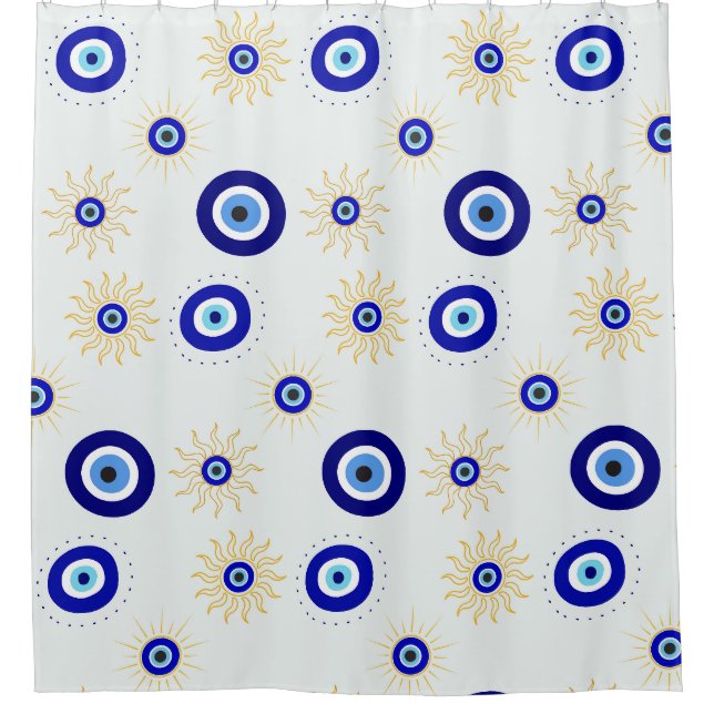 Evil Eye Symbol Shower Curtain (Front)