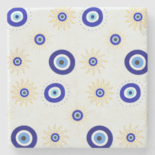 Evil Eye Symbol Stone Coaster