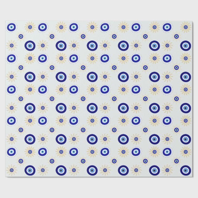 Evil Eye Symbol Wrapping Paper (Flat)