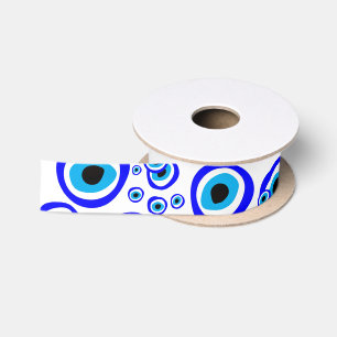 Evil Eye Talisman & Arabic Amulet Greek / Turkish Satin Ribbon