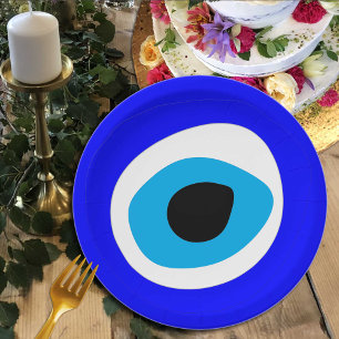 Evil Eye Talisman & Arabic Amulet /Turkish, Greek Paper Plate