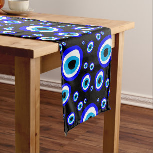 Evil Eye Talisman & Arabic Amulet /Turkish, Greek  Short Table Runner