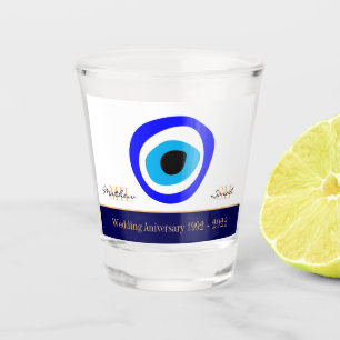 Evil Eye Talisman & Arabic Amulet /Turkish, Greek Shot Glass