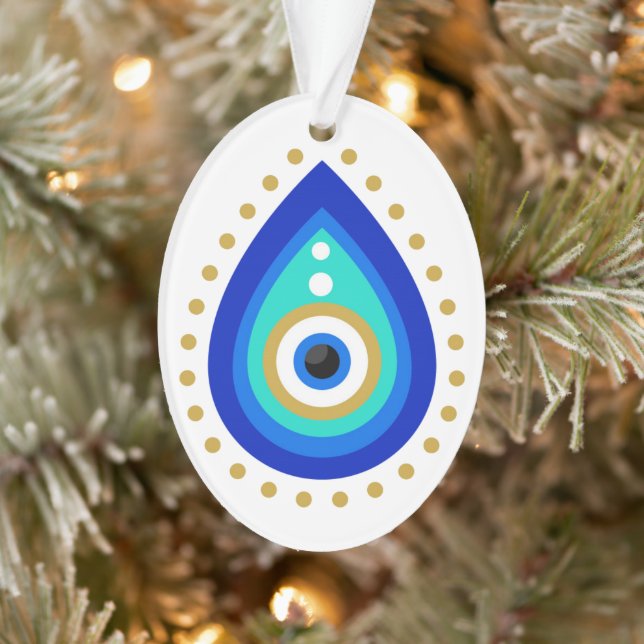 Evil Eye Tear Drop Nazar Protection Ornament (Tree)