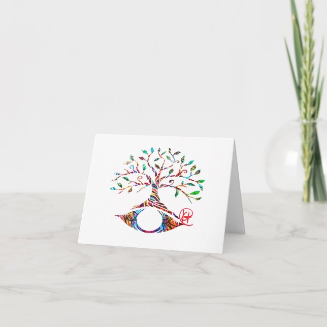 Evil Eye Tree of Life Graffiti Art Cards  (Front)
