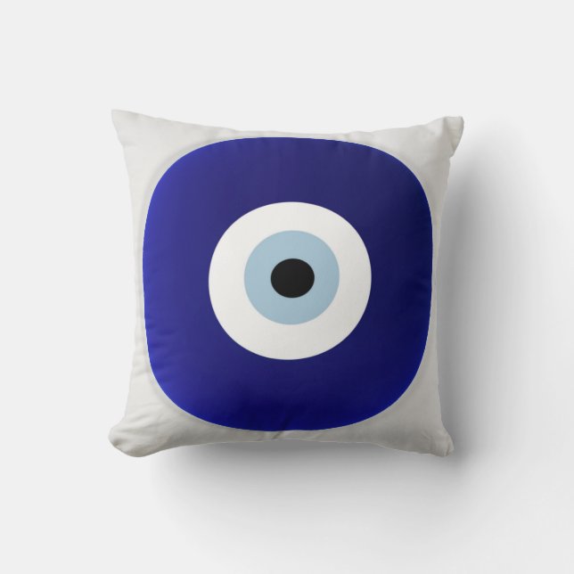 Evil Eye Vintage Oriental Pattern Design Cushion (Front)