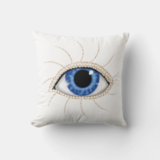 Evil eye white cushion (Front)