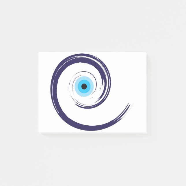 Evil EyeEvil Eye Artistic Blue Greek Post-it Notes (Front)