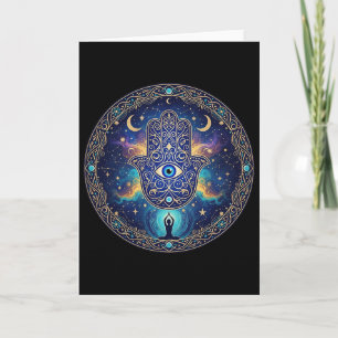 Evil Eyes Amulet Protection Aesthetic Yoga Hamsa H Card
