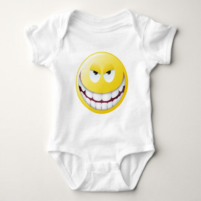 Evil Face Baby Bodysuit (Front)
