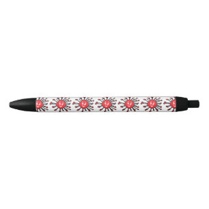 Evil Face Covic 19 Infection Silhouette Black Ink Pen