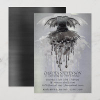 Evil Fairy Gown | Gothic Black Vampy Rock Sheen