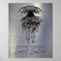 Evil Fairy Gown | Gothic Black Vampy Rock Sheen