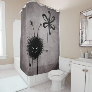 Evil Flower Bug - Vintage Cute Gothic Creature Shower Curtain