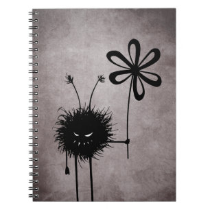 Evil Flower Bug Vintage Notebook
