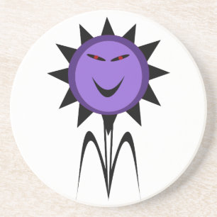 Evil Flower Kawaii Goth Halloween Coasters
