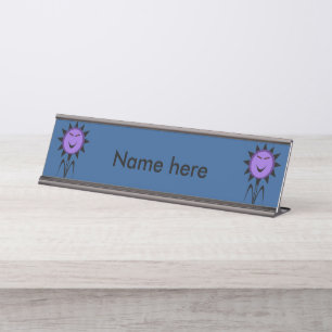 Evil Flower Kawaii Goth Halloween Custom Desk Sign