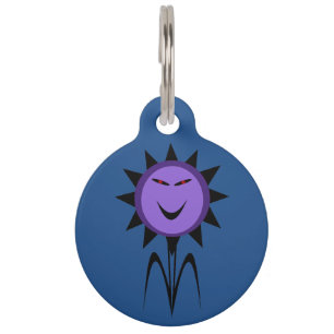 Evil Flower Kawaii Goth Halloween Custom Dog Tag