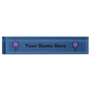 Evil Flower Kawaii Goth Halloween Custom Nameplate