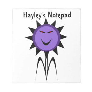 Evil Flower Kawaii Goth Halloween Customisable N Notepad
