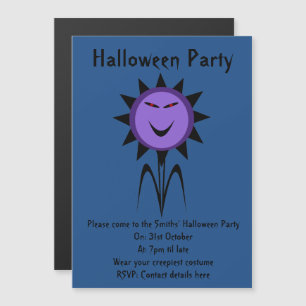 Evil Flower Kawaii Goth Halloween Party Invites
