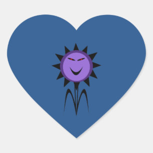 Evil Flower Kawaii Goth Halloween Sickers Heart Sticker